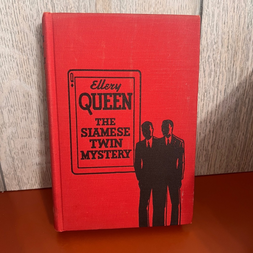 The Siamese Twin Mystery Ellery Queen Grosset &‎ Dunlap Vintage Hardcover Red